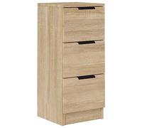 vidaXL Dressoir 30x30x70 cm bewerkt hout sonoma eikenkleurig