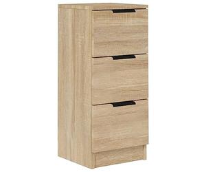 vidaXL Dressoir 30x30x70 cm bewerkt hout sonoma eikenkleurig