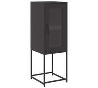 vidaXL Credenza Nera 36x39x107 cm in Acciaio Laminato a Freddo, credenza da Cucina, Mobile da Salotto, Mobile da Cucina, Mobile da Soggiorno