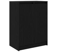 vidaXL Credenza Rovere Nero 57x34x76 cm in Legno Multistrato, armadietto, credenza, Armadio da corridoio, Buffet, Armadio da Cucina