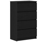vidaXL Credenza Rovere Nero 60x35x98,5 cm in Legno Multistrato, armadietto, credenza, Armadio da corridoio, Buffet, Armadio da Cucina