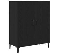 vidaXL Credenza Rovere Nero 69,5x34x90 cm in Legno Multistrato, credenza in Legno, credenze in Legno, armadietto Laterale, armadietto in Legno
