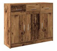 vidaXL Credenza Legno Antico 91x28x75 cm in Legno Multistrato
