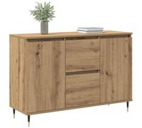 vidaXL Sideboard in Rovere Artigianale con Cassetti e Ante di Stoccaggio | Design Rettangolare per Sale Living e da Pranzo | Finitura Opaca | Materiale di qualità