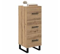 vidaXL Credenza con cassetto Rovere artigianale 34,5 x 34 x 90 cm, Mobile Sideboard Rustico, Unità di Stoccaggio Rectangolare, Mobili in Legno Resistenti, Organizzazione Multiuso