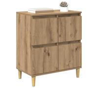vidaXL Credenza Rovere Artigianale 60 x 35 x 70 cm Legno Multistrato, Mobile da Pranzo, Sideboard Rustico, unità in Legno, Spazioso, Organizzatore Versatile, Chic e Funzionale