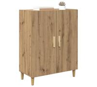 vidaXL Credenza in rovere Artisan, 70 x 34 x 90 cm, materiale in legno, elegante salone a buffet, rettangolare rustico, molto spazio, pratico effetto legno