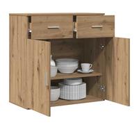 vidaXL Credenza Rovere Artigianale 78 x 38 x 80 cm Legno Multistrato, Mobile da Pranzo, Rettangolare, Moderno, in Legno, armadietto, Funzionale, Decorazione Minimalista