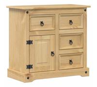 vidaXL Credenza Corona 87x40x76 cm in Legno Massello di Pino