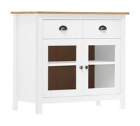 vidaXL Dressoir Hill Range 90x40x80 cm massief grenenhout wit