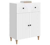 vidaXL Credenza Bianco 66 x 34,5 x 90 cm Legno ingegnerizzato, Armadio rettangolare per soggiorno, mobile moderno, organizzatore, ampio spazio, design contemporaneo
