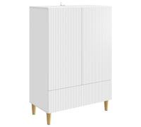 vidaXL Credenza Bianco 66 x 34,5 x 95 cm Legno ingegnerizzato, Sideboard elegante, design moderno, storage pratico, buffet da pranzo, cabinet versatile, spazio ampio per il living