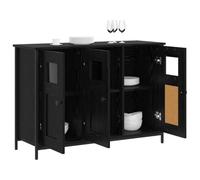vidaXL Dressoir Zwart eiken 100 x 35 x 70 cm Bewerkt hout