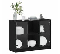 vidaXL Credenza rovere nero 102 x 37 x 75,5 cm materiale in legno
