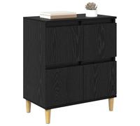 vidaXL Credenza Rovere Nero 60 x 35 x 70 cm Legno Multistrato, Mobile da Pranzo, Sideboard Rustico, unità in Legno, Spazioso, Organizzatore Versatile, Chic e Funzionale