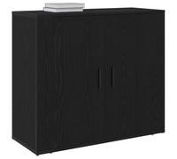 Credenza moderna in rovere nero con tanto spazio di stoccaggio per sala da pranzo e soggiorno, elegante finitura opaca, design versatile, mobili interni, decorazione chic per la casa, mobile buffet