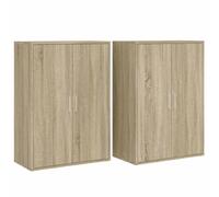 vidaXL Credenze 2 pz Rovere Sonoma 60x31x84 cm in Legno Multistrato