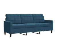 vidaXL Divano a 3 Posti Blu 180 cm in Velluto, Divano, Divano da Salotto, Divano in Velluto, Divano Imbottito, Divano a Tre posti, divanetto