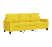 vidaXL Divano a 3 Posti Giallo Chiaro 180 cm in Tessuto
