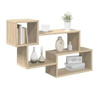vidaXL Mensola sospesa montata a parete, marrone, 87 x 20 x 55 cm, mensola galleggiante rettangolare, moderna per soggiorno, spaziosa, organizer da parete minimalista