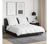 vidaXL Set di Piumoni con cuscino 3 pcs Bianco Microfibra e cotone, Set Copripiumino Moderno, Design Minimal, Biancheria in Cotone, Lenzuola Confortevoli, Morbido Effetto