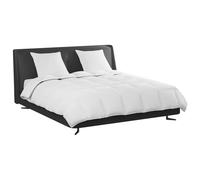 Set di piumoni in microfibra bianca di lusso 200 x 220 cm, con 2 cuscini in cotone e ripieno in piuma. Design a righe quadrate per l'inverno. Biancheria da letto per un comfort totale, lavabile in la