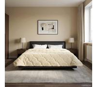 vidaXL Duvet Invernale Crema 220 x 240 cm Microfibra e Fleece Teddy
