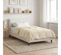 vidaXL Duvet Invernale Trapuntato Crema 155 x 220 cm Microfibra