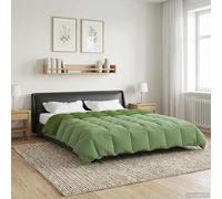 vidaXL Duvet Invernale Trapuntato Verde 220 x 260 cm Microfibra