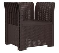 vidaXL Eénpersoons Fauteuil Rattan Look PP Bruin
