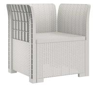 vidaXL Poltrona a 1 Posto Aspetto Rattan PP Bianco