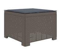 vidaXL Eénpersoons Tuinbank met Kussen Rattan Look PP Lichtgrijs