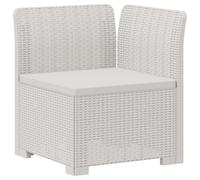 vidaXL Eénpersoons Tuinbank Rattan Look PP Wit