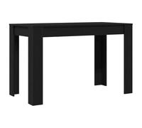 vidaXL Tavolo da Pranzo Rovere Nero 120x60x76 cm Legno Multistrato, Tavolo per Sala da Pranzo, Tavolo da Ristorante, Mobile per Sala da Pranzo