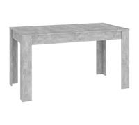 vidaXL Eettafel 140x74,5x76 cm spaanplaat betongrijs