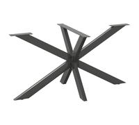 vidaXL Eettafelpoot spider vorm 150x78x(72-73) cm staal antraciet