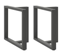vidaXL Eettafelpoten 2 st T-vormig 80x35x(72-73) cm staal antraciet