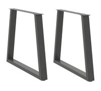 vidaXL Eettafelpoten 2 st V-vormig 70x(72-73,3) cm staal antraciet