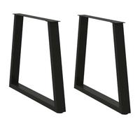 vidaXL Eettafelpoten 2 st V-vormig 70x(72-73,3) cm Staal Zwart