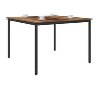 vidaXL Tavoli da Pranzo 110 x 110 x 75 cm Metallo, Tavolo da Pranzo Moderno, Arredamento Interno, Struttura in Metallo Resistente, Legno ingegnerizzato, Design con Gambe quadrate
