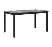 vidaXL Tavoli da Pranzo 140 x 80 x 75 cm Metallo, Tavolo da Pranzo Moderno, Arredamento Interno, Struttura in Metallo Resistente, Legno ingegnerizzato, Design con Gambe quadrate