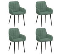 vidaXL Eettafelstoelen 4 st fluweel Zeegroen 57 x 50 x 85 cm