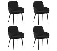 Sedie da pranzo 4 pcs Velluto Nero 57 x 50 x 85 cm