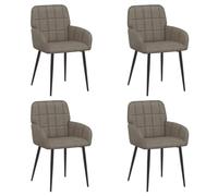vidaXL Eettafelstoelen 4 st Kunstleer Grijs 57 x 50 x 85 cm