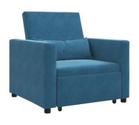 vidaXL Elegante Poltrona Blu per Soggiorno e Camera da Letto | Sedia Moderna Imbottita con Cuscino Staccabile Seduta Funzionale Interna Ideale per Lettura Rilassante Mobili Confortevoli Tessuto Polie