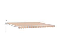 vidaXL Tettuccio Elettrico Retrattile Blu, Arancione, Bianco 4 × 3,5 m, Pergolato moderno rettangolare per giardino e terrazza, tenda elettrica, ombrellone regolabile