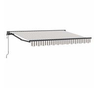 vidaXL Tettuccio Elettrico Retrattile Grigio chiaro e bianco 4 × 3,5 m, Tenda retrattile moderna e rettangolare, soluzione ombreggiante per terrazzi, balconi e giardini, resistente e regolabile