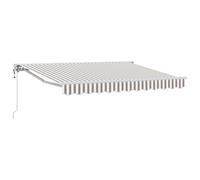 vidaXL Tettuccio Elettrico Retrattile Grigio chiaro e bianco 4 × 3 m, Tenda retrattile moderna e rettangolare, soluzione ombreggiante per terrazzi, balconi e giardini, resistente e regolabile