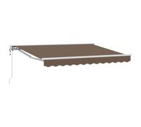 vidaXL Elektrisch Uittrekbaar Zonnescherm Taupe 3,5 x 2,5 m