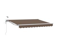 vidaXL Tettuccio Elettrico Retrattile Tortora 3,5 x 2 m, Pergolato moderno rettangolare per giardino e terrazza, tenda elettrica, ombrellone regolabile, resistente agli agenti atmosferici
